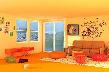 Peach, a neutral color for the interior decor.
